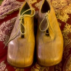 Enzo Angiolini Lace Up Shoes Womens Sz 10M Tan Leather